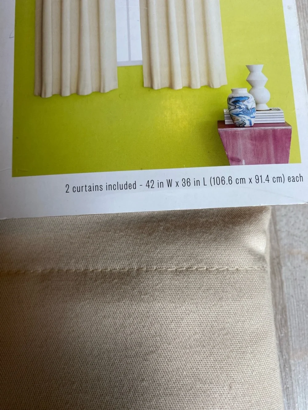 Room Essentials Beige/Cream Café Curtain Panels